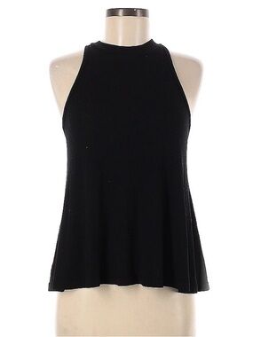 Free People Black High-Neck Swing Tank